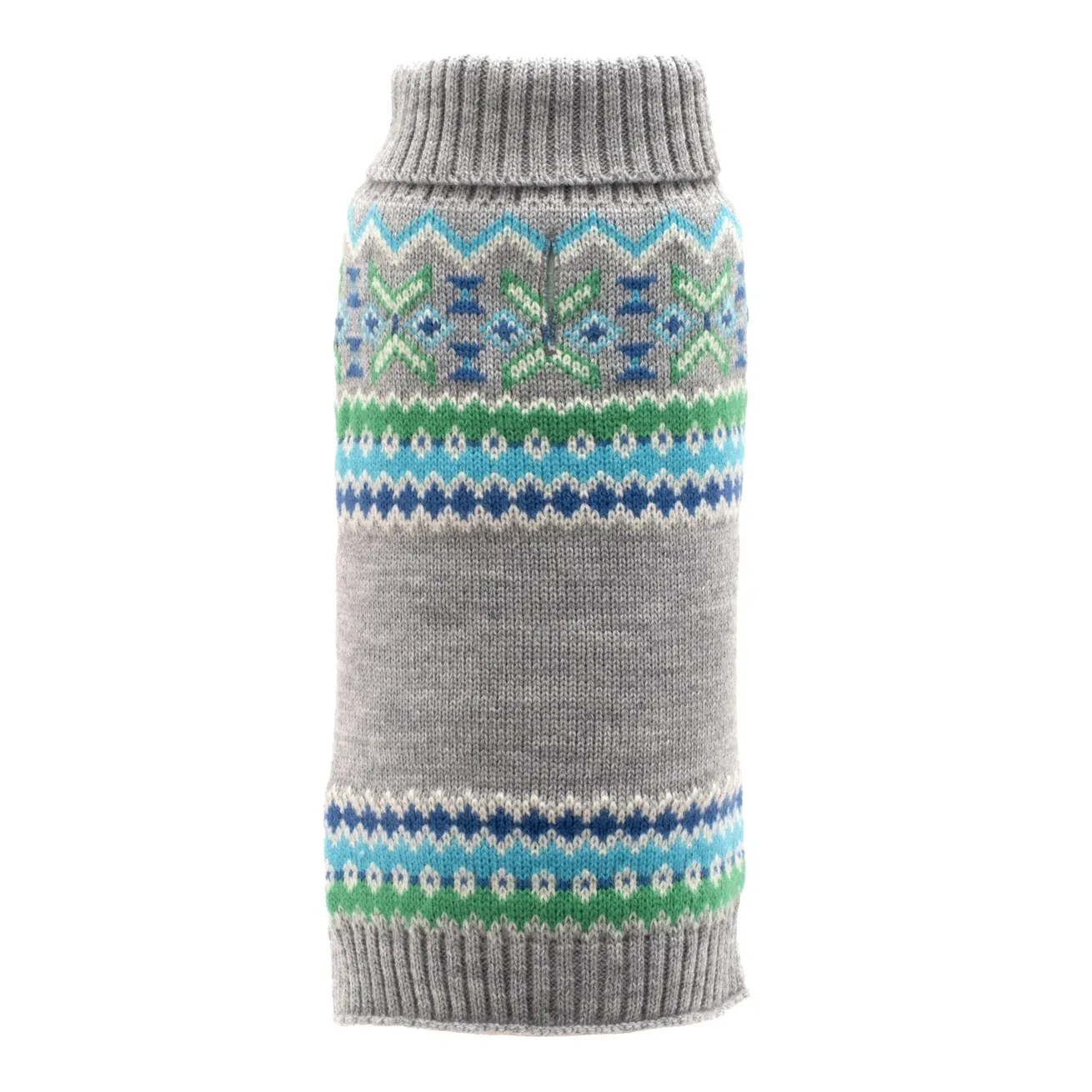 Fairisle Turtleneck Sweater in Blue