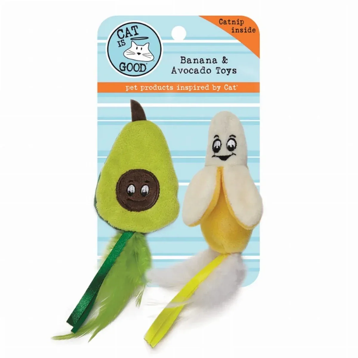 CIG Banana & Avocado Catnip Cat Toy, 2-Count