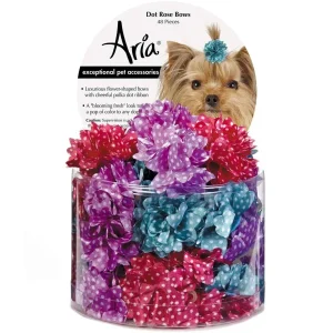 AR Dot Rose Bows Canister 48 ct
