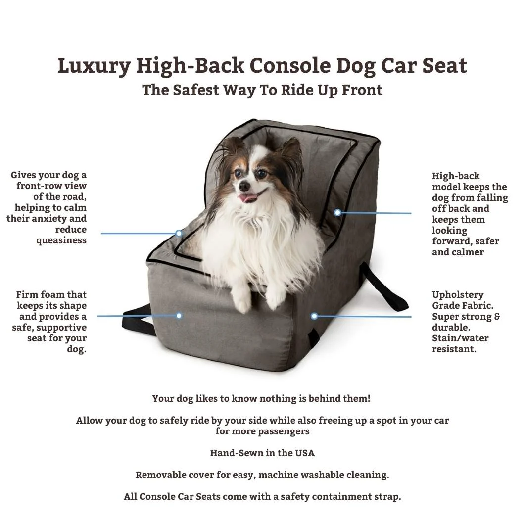 Luxury High-Back Console Dog Car Seat - Image 2