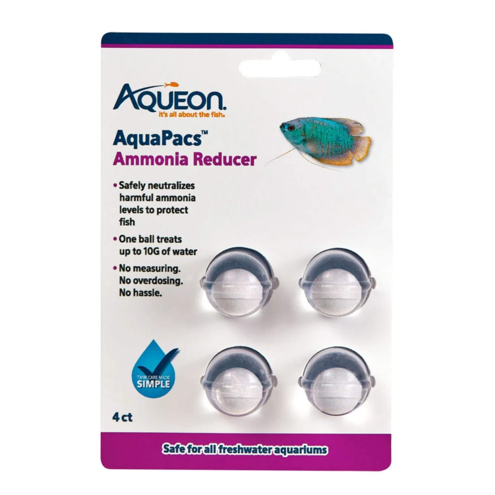 Aqueon AquaPacs Ammonia Reducer 4 ct