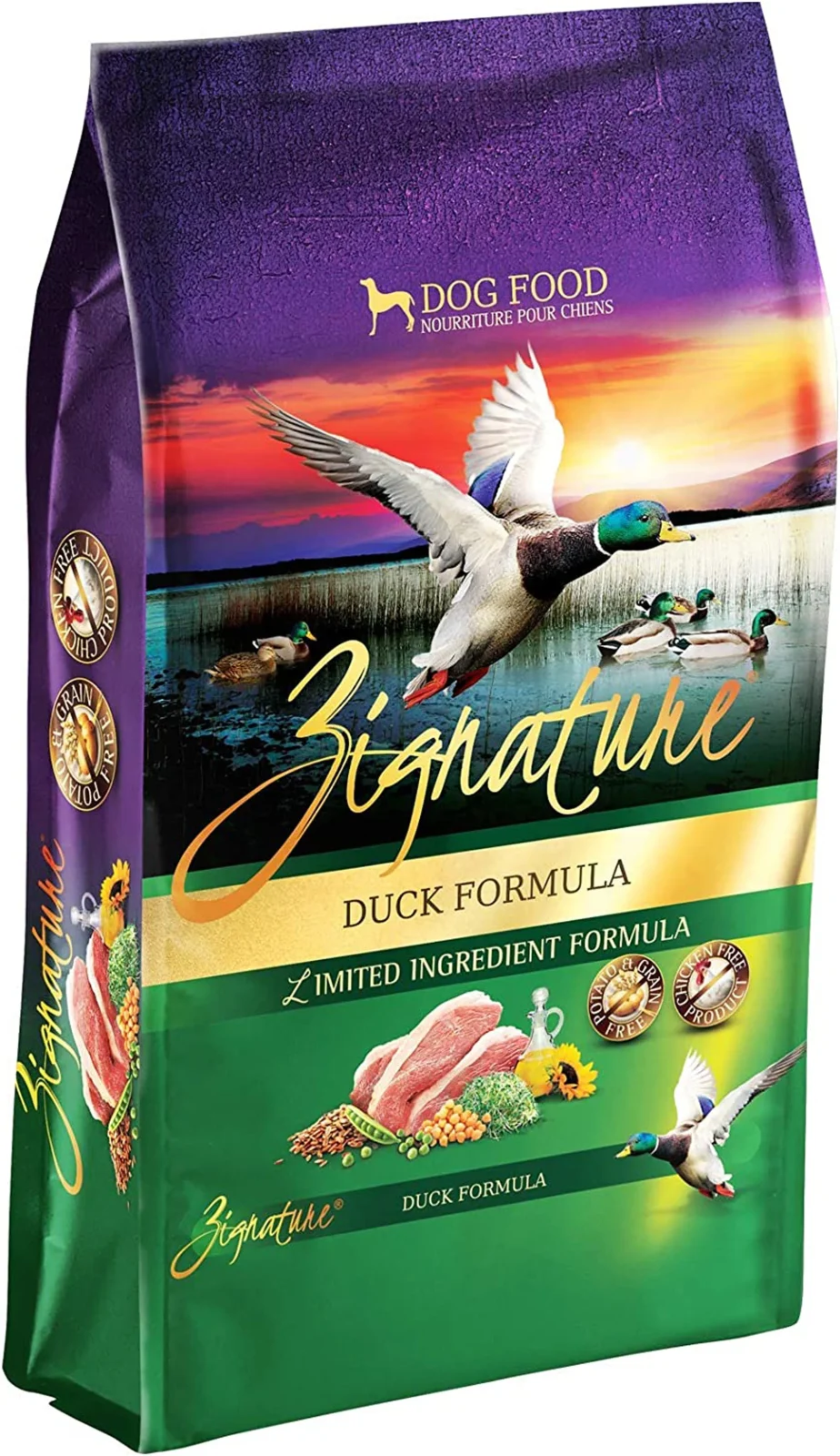 Zignature Duck Dog Food, 12.5 lb