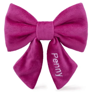 Plum Velvet Lady Dog Bow