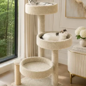 XXL Heavy Duty Cat Tree with Large Round Perches for Big Cats