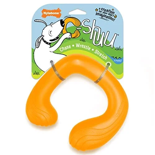 Nylabone C-Shuu Creative Play Lightweight and Squishy Stretching Floating Fetch Dog Toy - Small