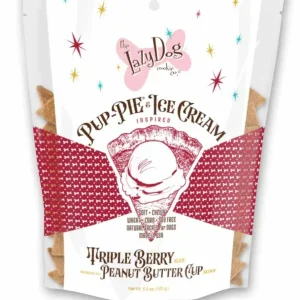 Lazy Dog Pup-PIE & Ice Cream Slices Triple Berry with Peanut Butter Dog Treat 5 oz