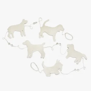 Handmade Dog Christmas Garland in Cream