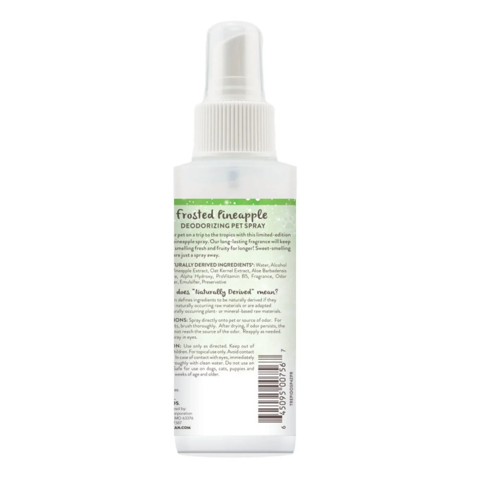 TropiClean Limited Edition Deodorizing Frosted Pineapple Pet Spray 4 oz - Image 2