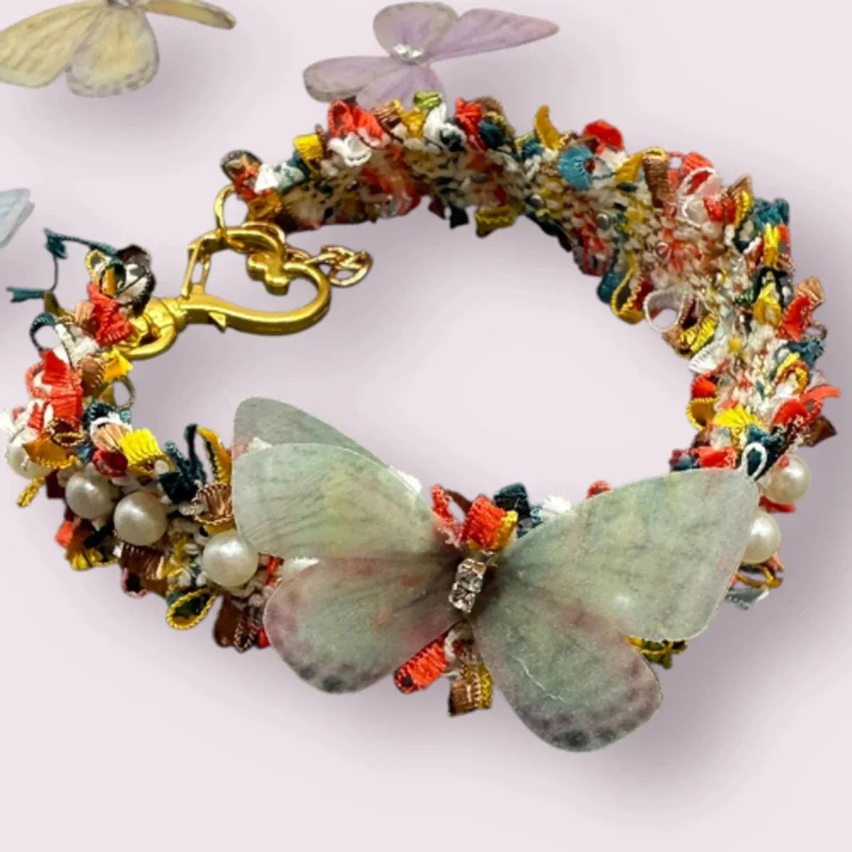Mariposa Tweed Dog Necklaces - Image 2