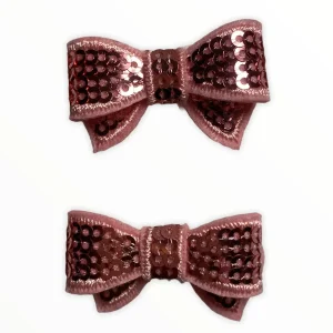 Mini Sequin Hair Bow Clips for Dogs - Set of 2