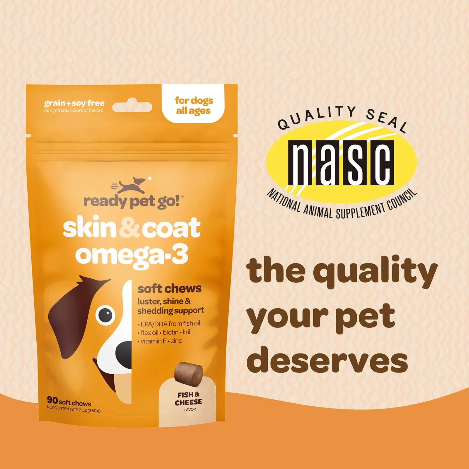 Ready Pet Go! Skin & Coat Omega-3 Supplement for Dogs - Image 2