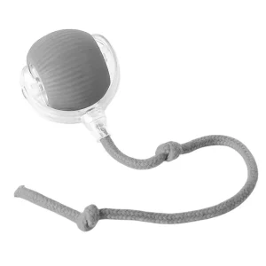 Talking Dog Club Automatic Rotating Interactive LED Ball for Cats, Kittens and Puppies (Grey)