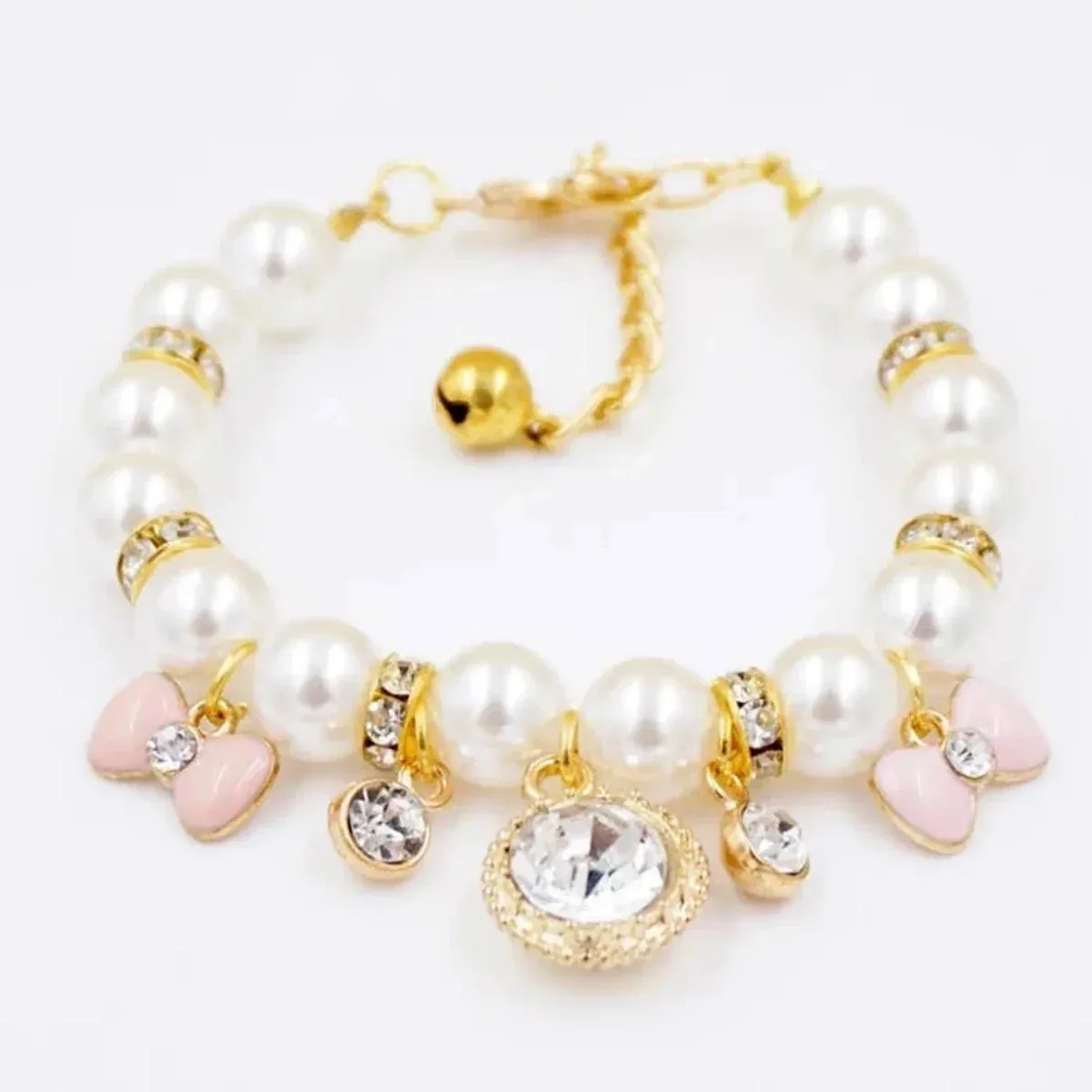 Princess Pearl Charm Dog Necklace - Image 2
