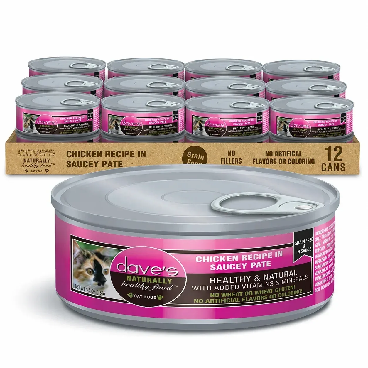 Dave's Pet Food Saucey Pate Grain Free Wet Cat Food - Image 2