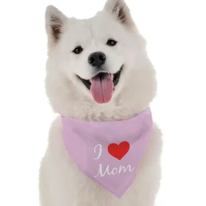 I Love Mom Dog Bandana, BanDoggie