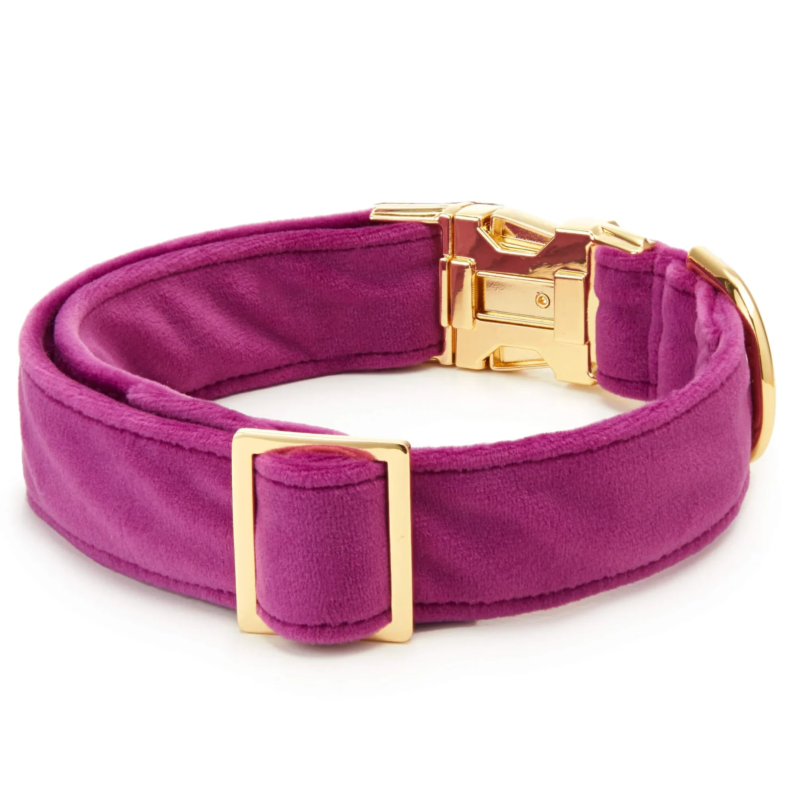 Plum Velvet Dog Collar - Image 2