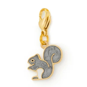 Gray Squirrel Collar Charm