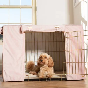 Dog Crate Cover In Blossom Velvet by Lords & Labradors