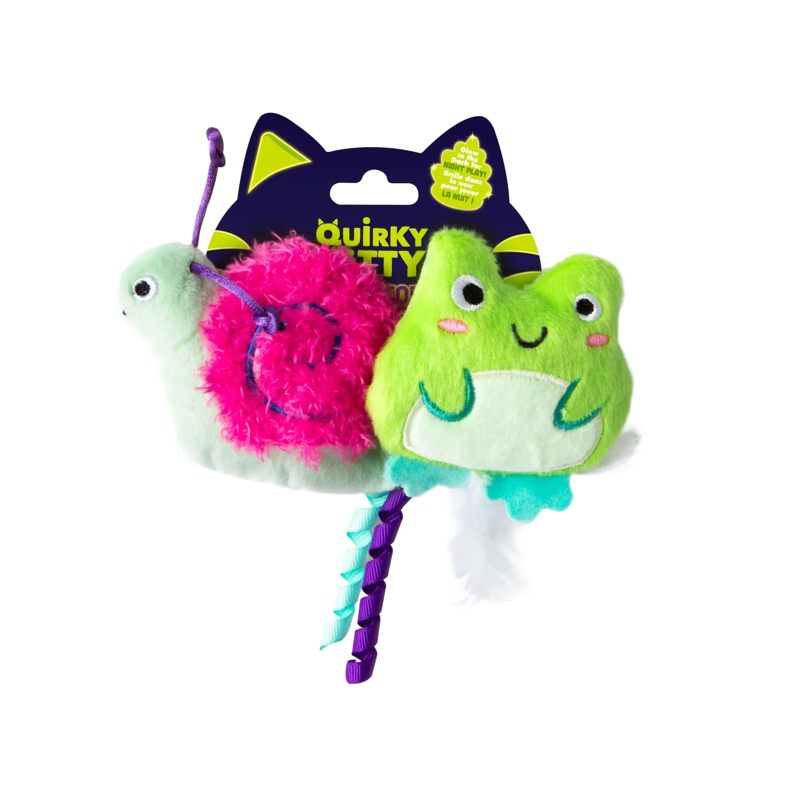 Quirky Kitty Glow Critters 2-Pack – Glow in the Dark Cat Toys with Catnip & Silvervine - Image 2