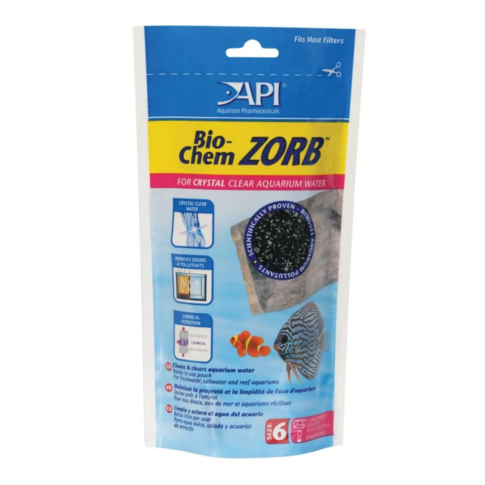API BIO-CHEM ZORB Aquarium Filter Media Size 6, 1 ct
