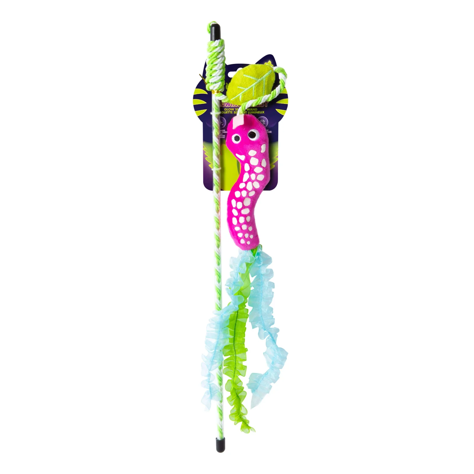 Quirky Kitty Glow Snake Wand – Glowing Forest Cat Toy with Catnip & Silvervine - Image 2