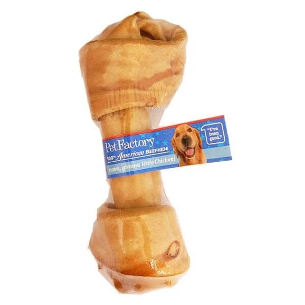 Pet Factory American Beefhide Basted Bone Chicken Flavored Natural Dog Chew - Image 2