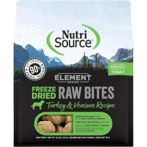 Nutrisource Element Series Raw Bites Turkey and Venison Freeze-Dried Raw Dog Food