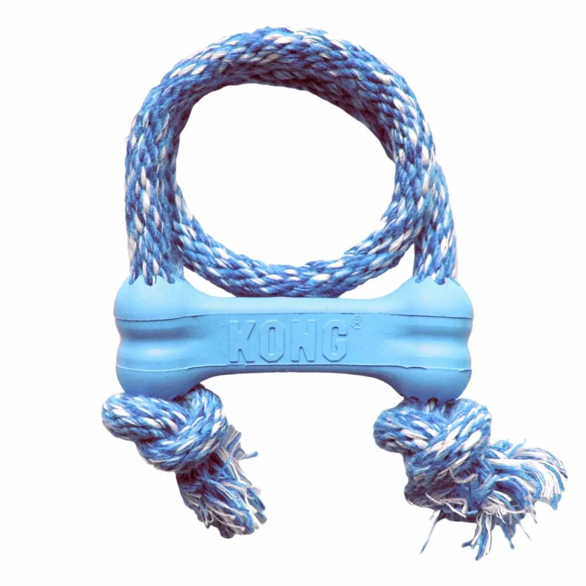 KONG Puppy Goodie Bone with Rope Chew Dog Toy X-Small