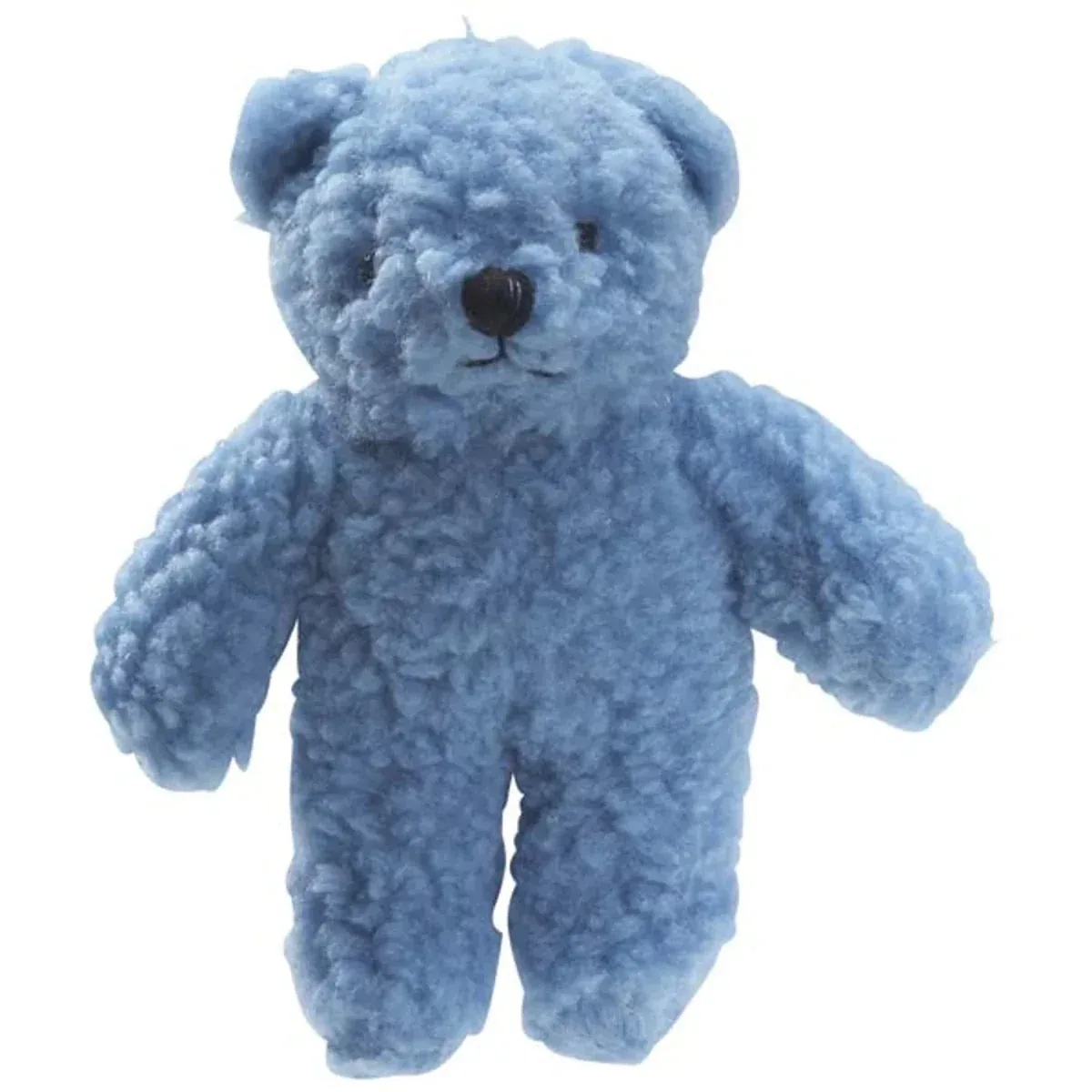 Zanies Berber Bear Plush Dog Toy 8.5 in - Blue, Purple, Red & Yellow - Image 2