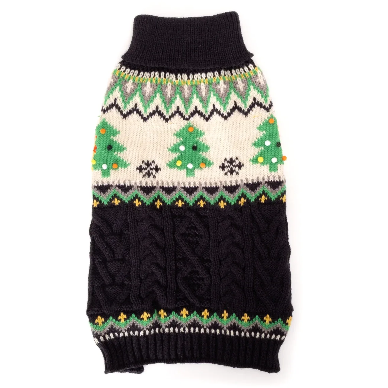 Fairisle Tree Turtleneck Sweater