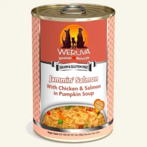 Weruva Dog Jammin Salmon With Chicken And Salmon in Pumpkin Soup, 14 oz each, Case of 12