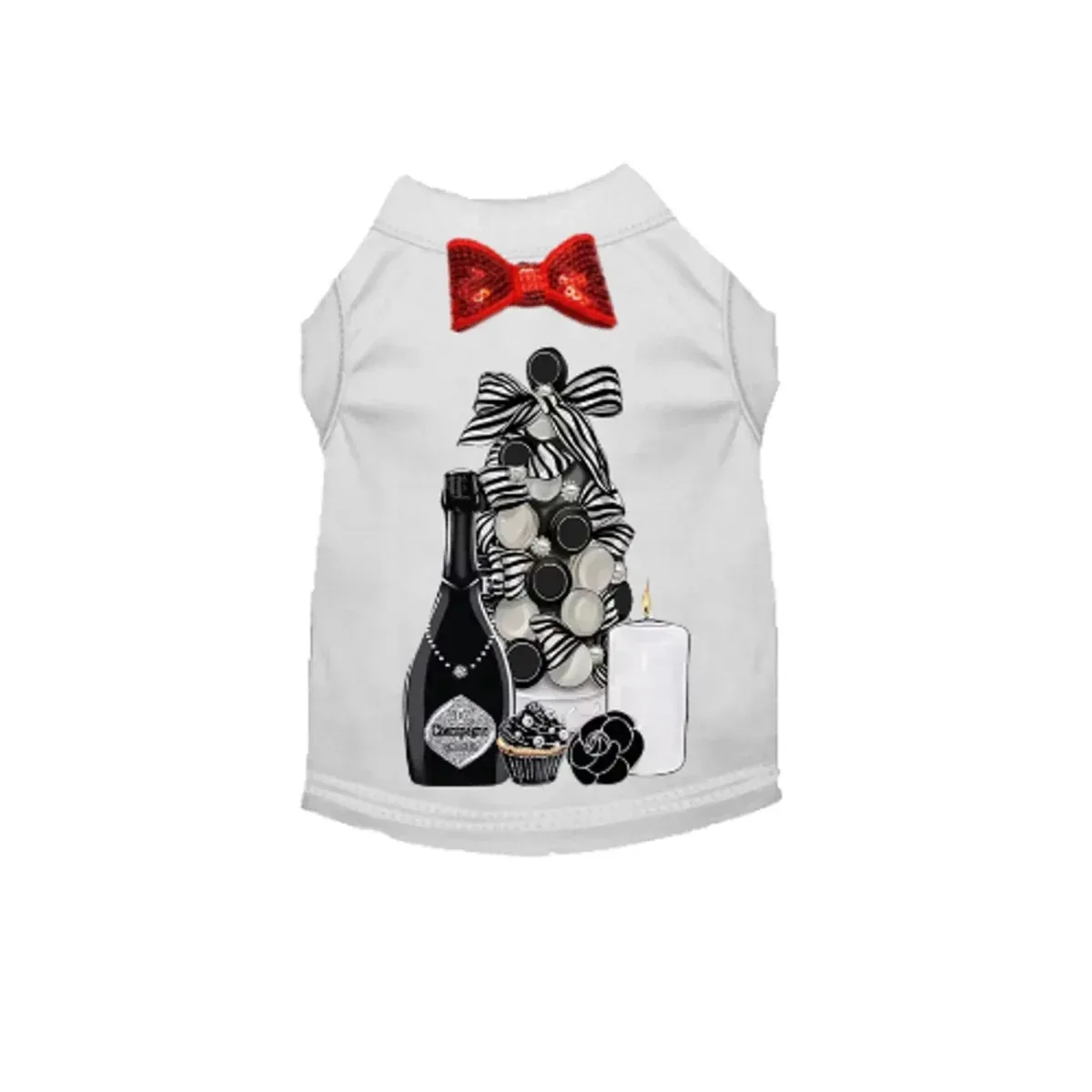 My Favorite Things Under The Tree - Holiday Dog Tee & Dress by Bark Fifth Avenue - Image 2