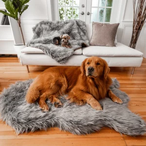 PupRug® Orthopedic Bed + Matching Waterproof Blanket Bundle - Charcoal Grey
