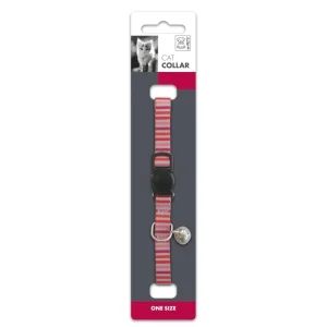 M Pets Lines Collar for Cats (Red)