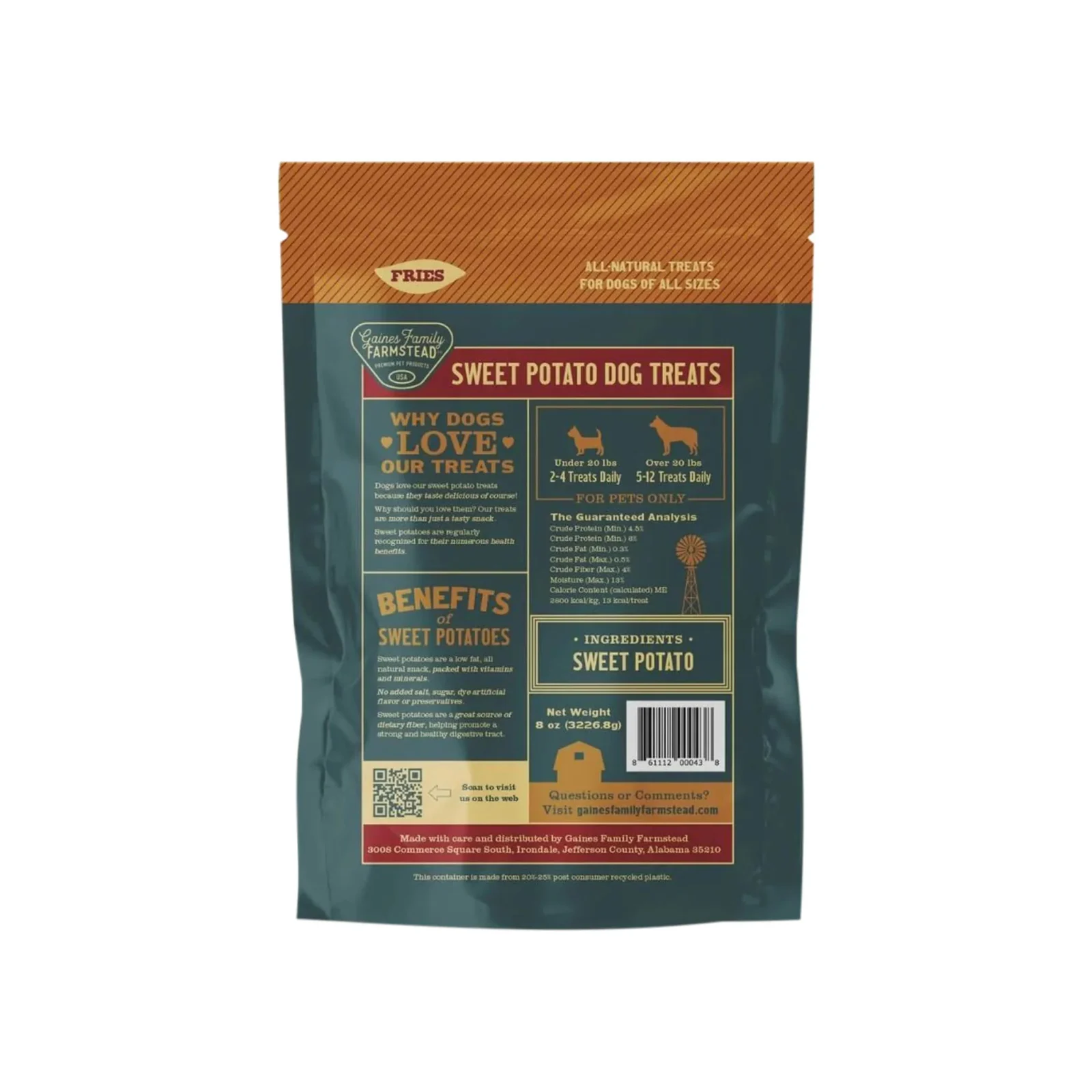 Gaines Family Farmstead Sweet Potato Fries Dog Treats - Image 2