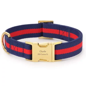Mariner Striped Webbing Dog Collar