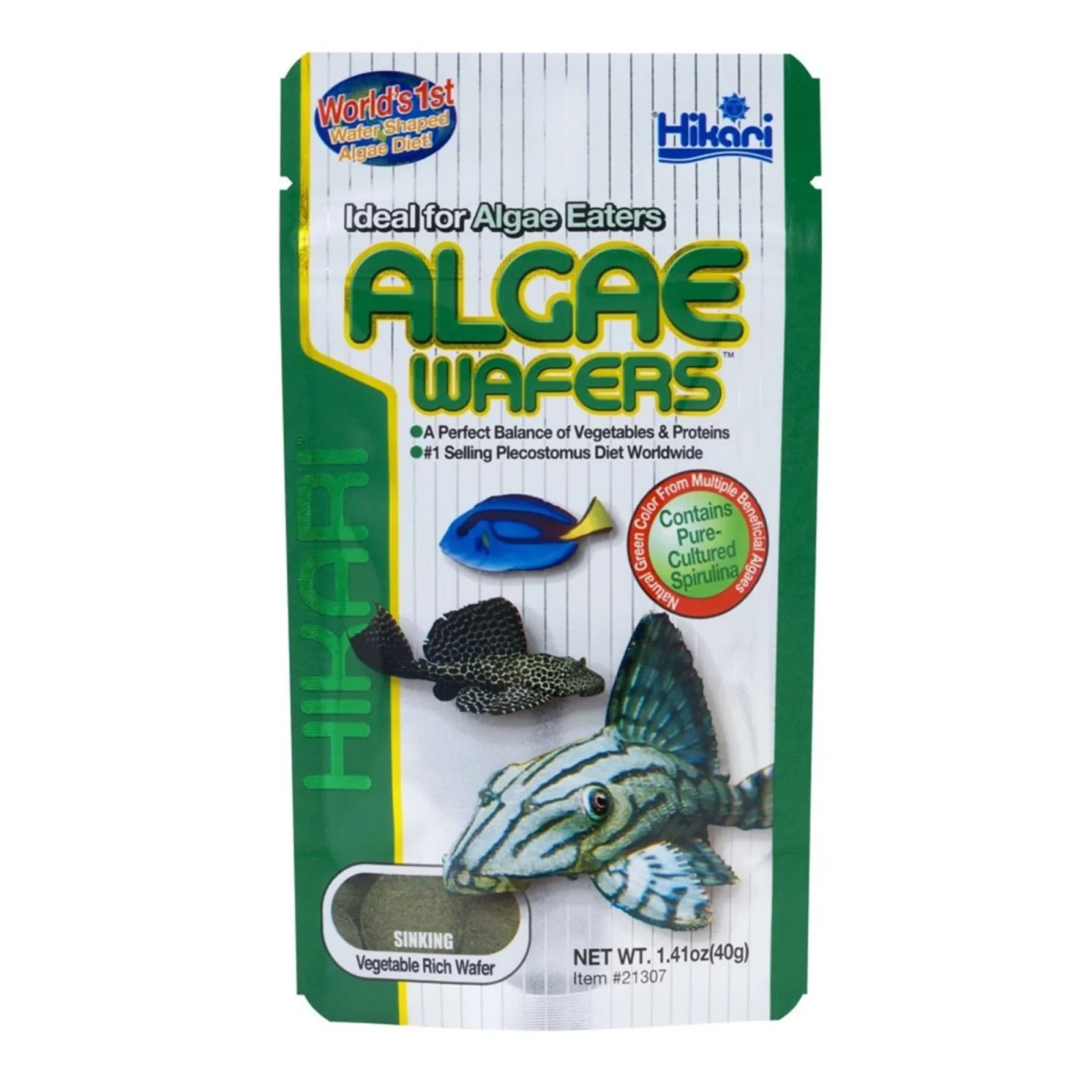 Hikari USA Algae Wafers Rapidly Sinking Wafer Fish Food, 1.41 oz