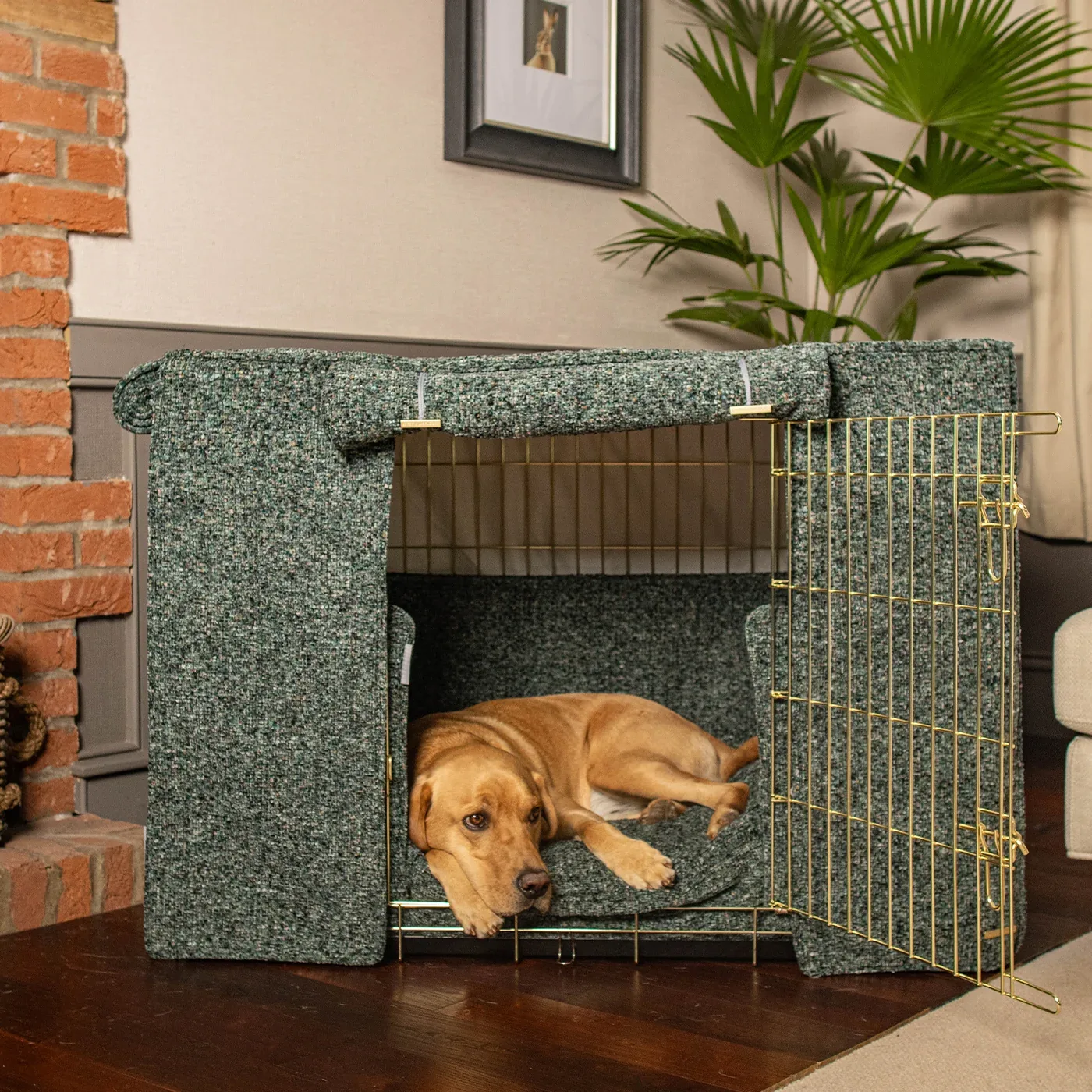 Dog Crate Set In Emerald Minerals by Lords & Labradors - Image 2
