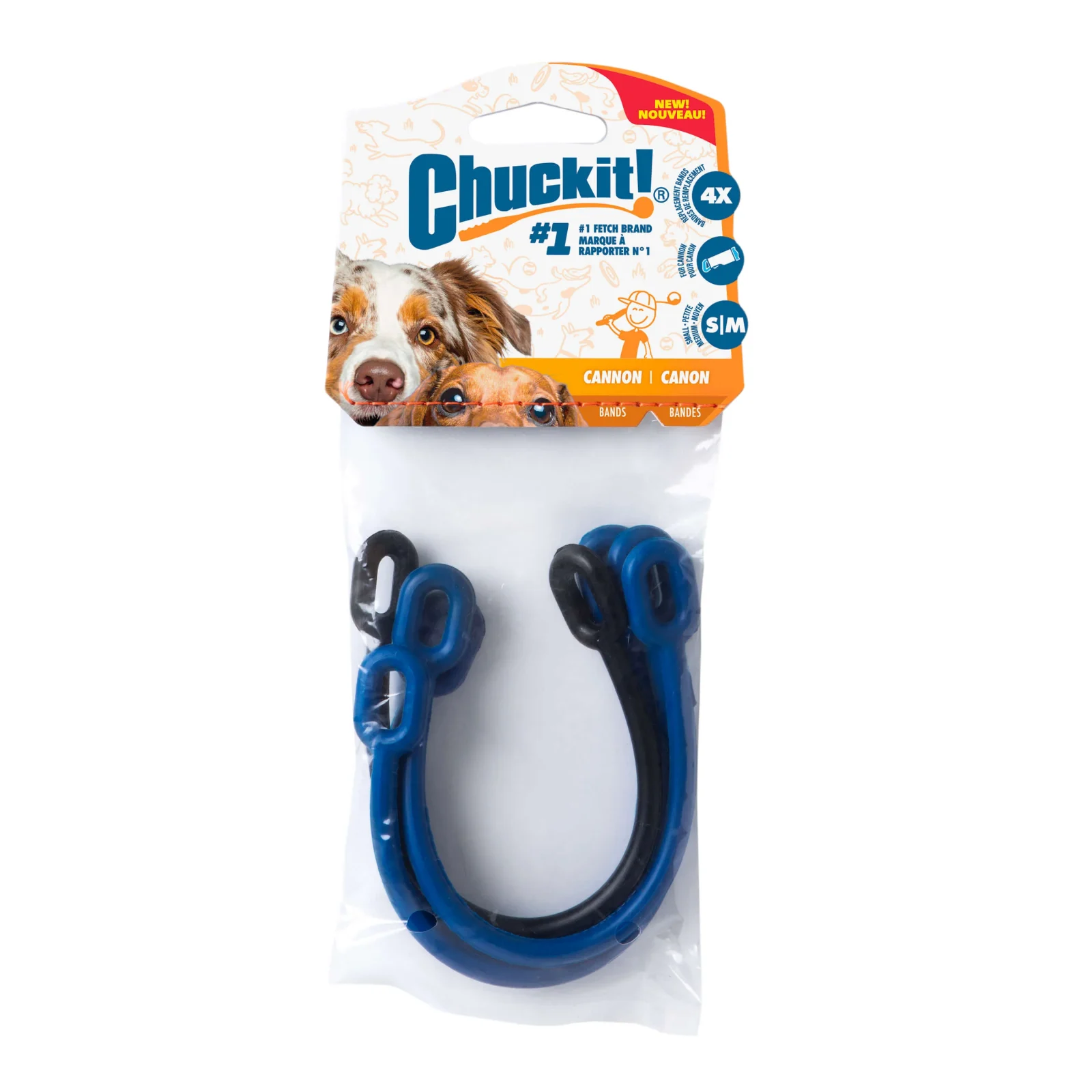 Chuckit! Cannon Replacement Band Pack 16" Small/Medium – 4-Pack - Image 2