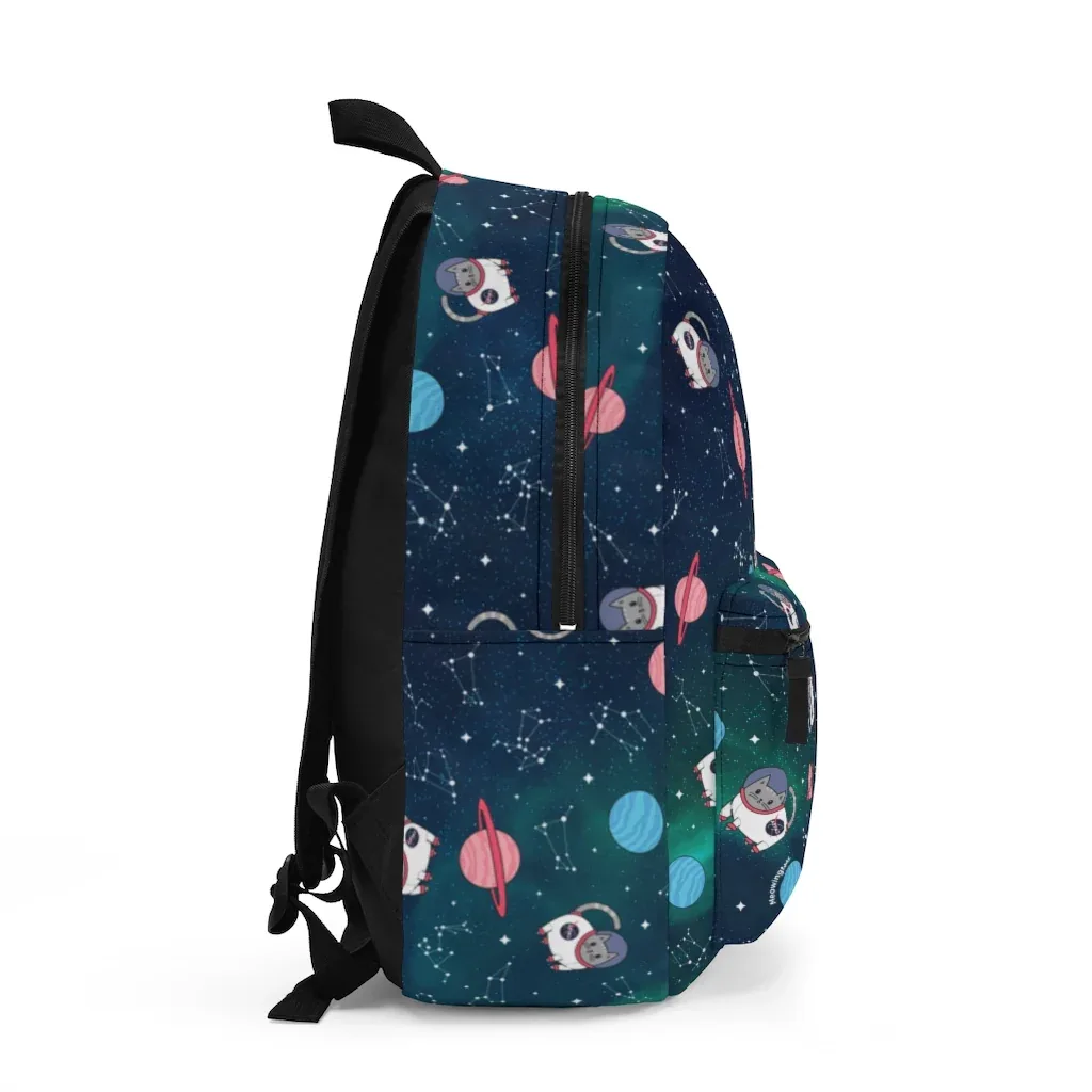 Galactic Emerald Space Cat Backpack - Image 2
