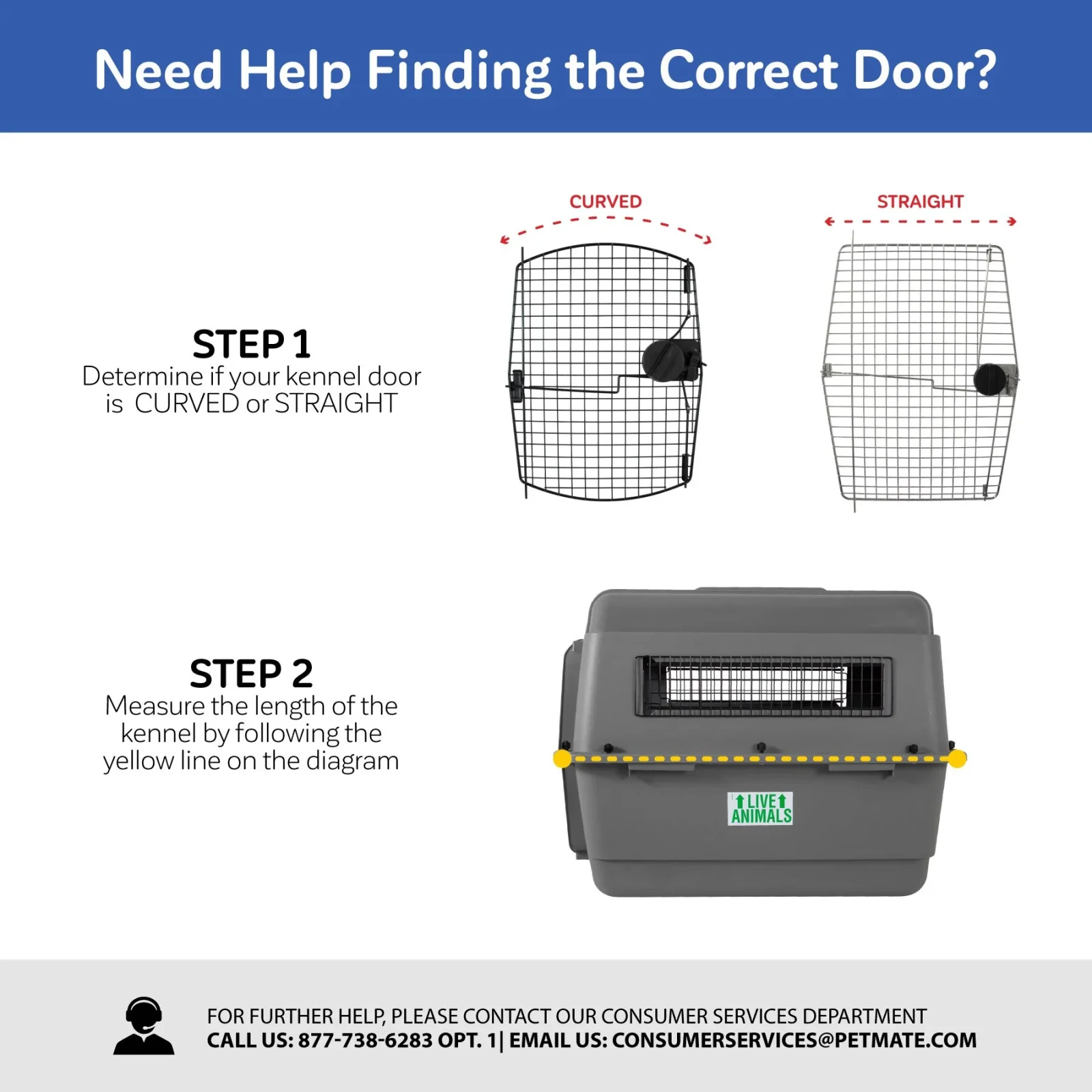 Black Replacement Door for 24" Plastic Kennels - Image 2