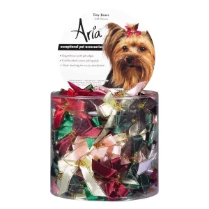 AR Tiny Bows w Gold Bead Canister 100 ct