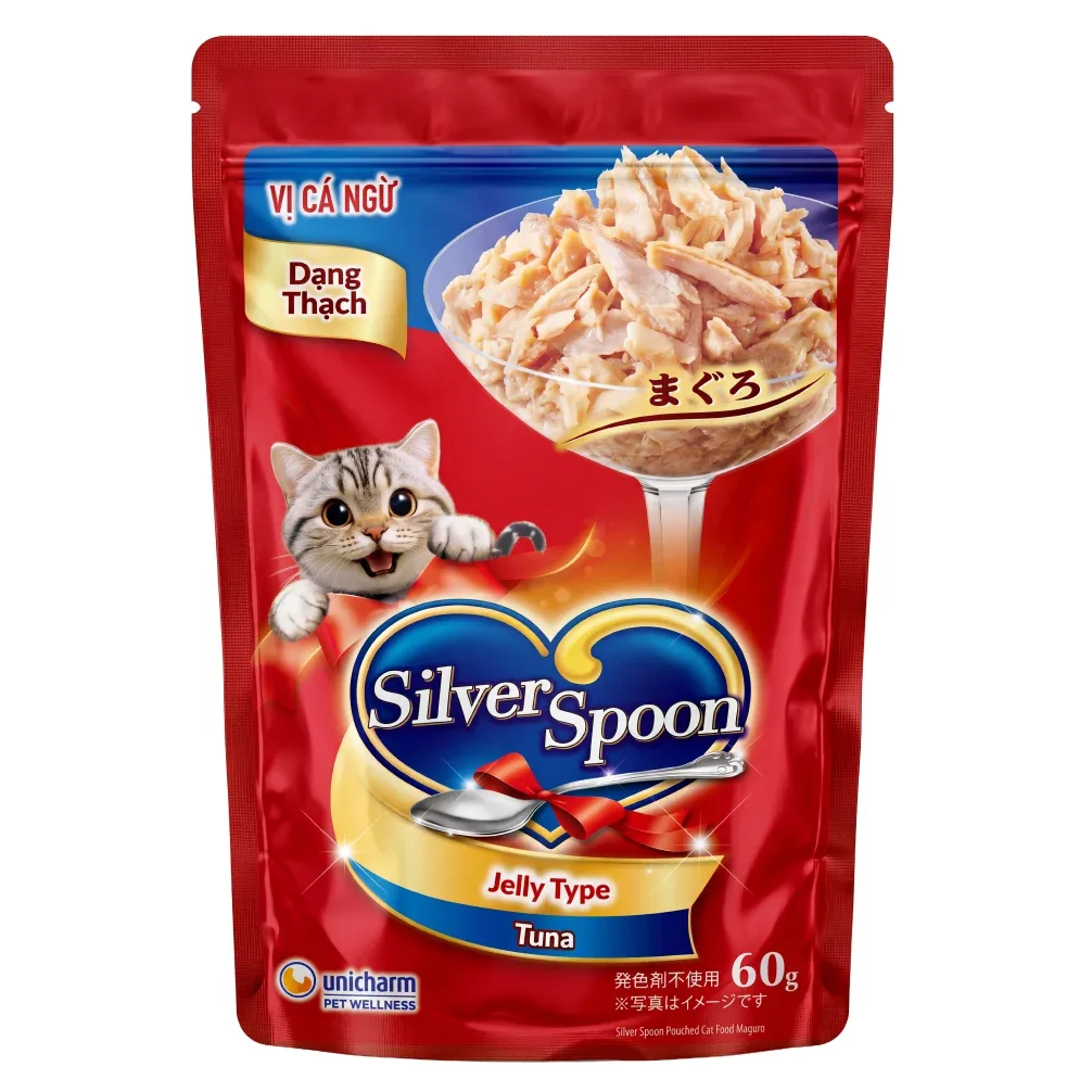Unicharm Silver Spoon Pouched Tuna Jelly Maguro Cat Wet Food