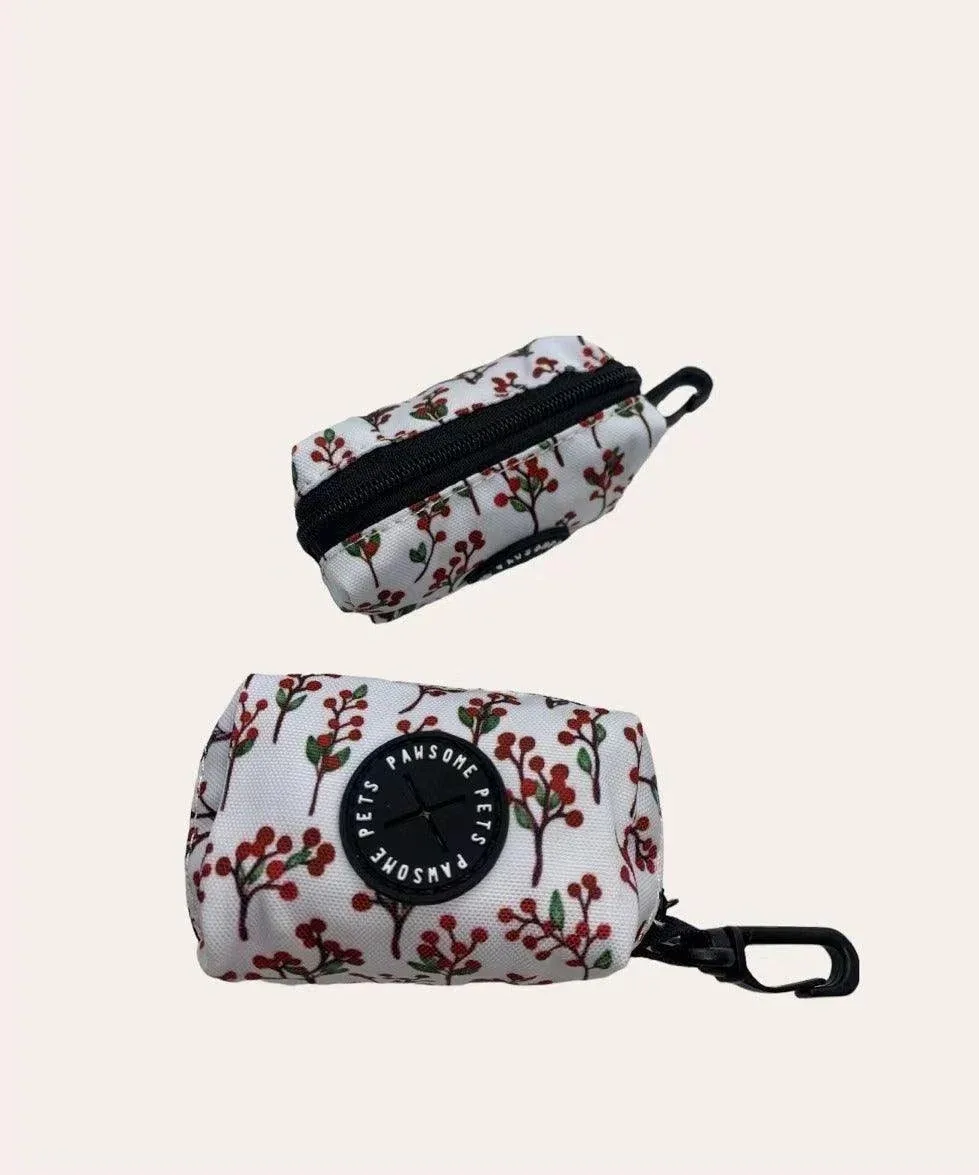 Dog Waste Bag Holder, Red Floral - Image 2