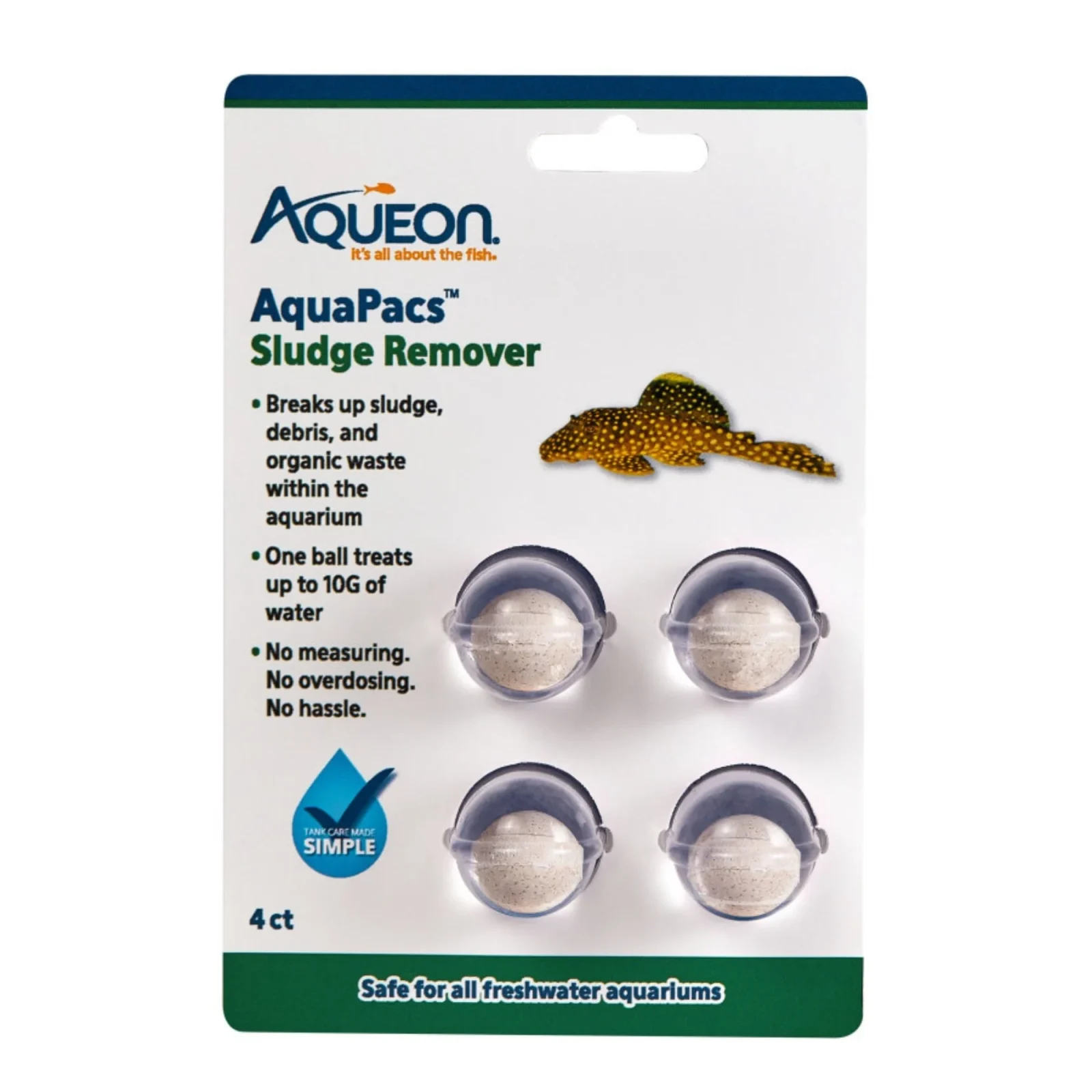 Aqueon AquaPacs Sludge Remover 6 ct, 4 ct