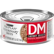 Purina Pro Plan Veterinary Diets DM Dietetic Management Savory Selects Feline Formula Wet Cat Food