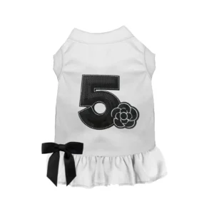 No. 5 Camellia Dress - Designer-Inspired Sequin Dog Dress by Bark Fifth Avenue