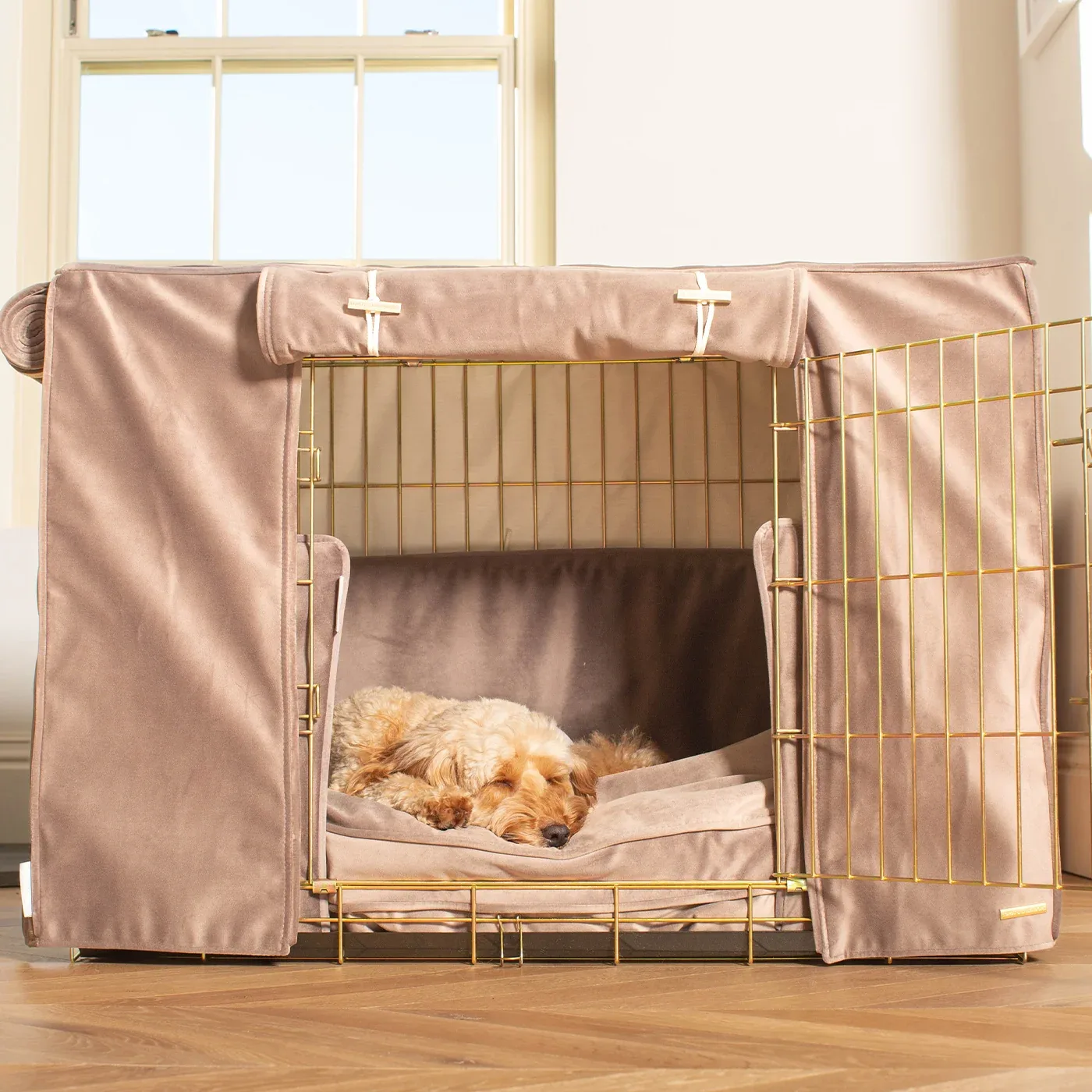 Dog Crate Set In Clay Velvet by Lords & Labradors - Image 2