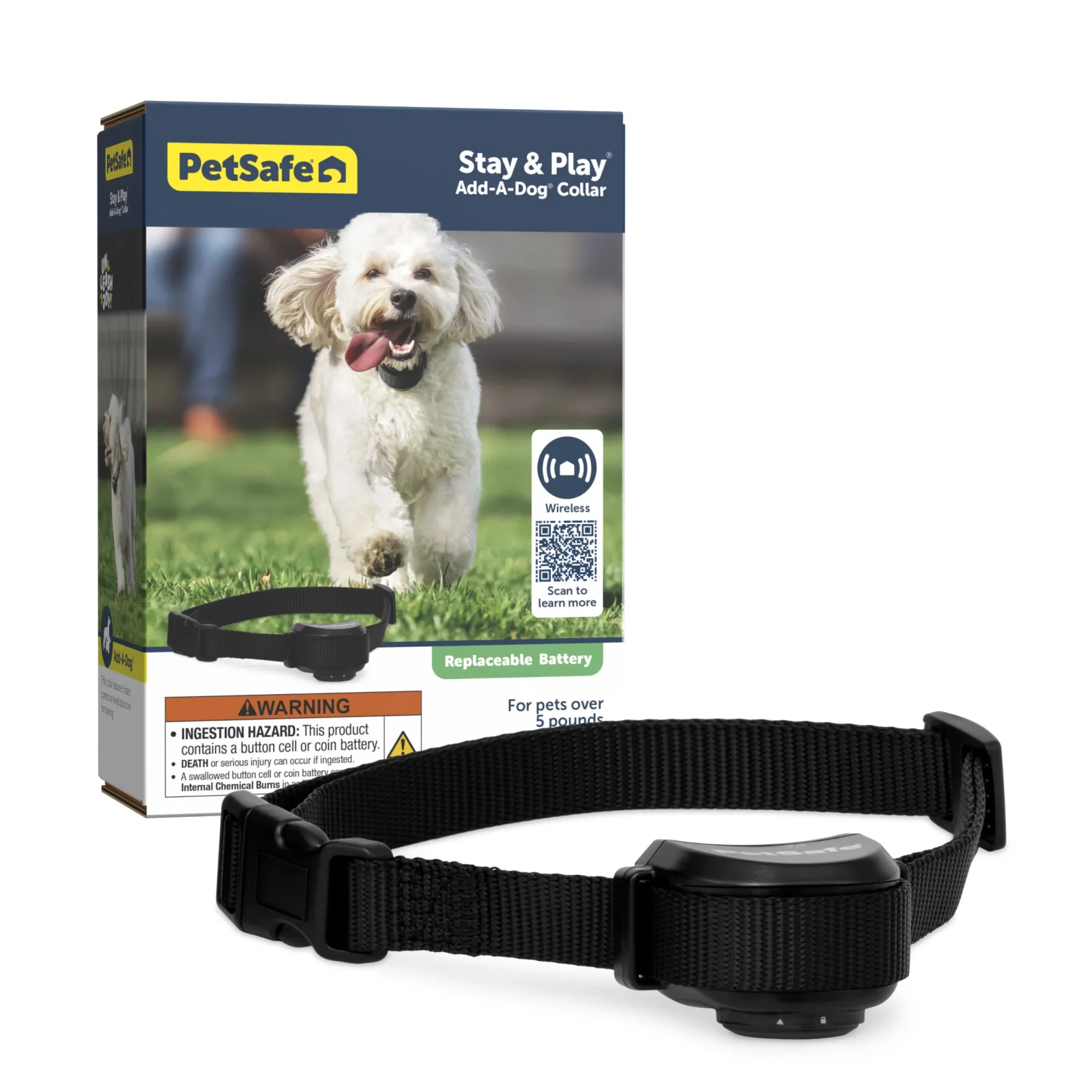 Stay & Play® Wireless Fence Replaceable Battery Receiver Collar