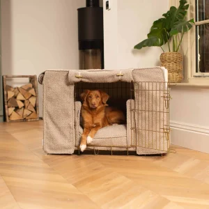 [TEST] Dog Crate Set In Mink Bouclé By Lords & Labradors